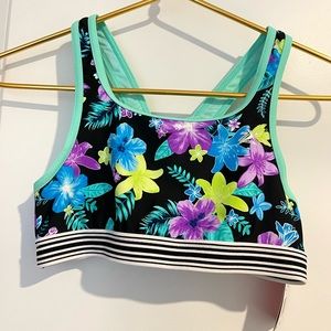 NWT Zeroxposure Girls Size 14 Sports Bra Bathing Suit top